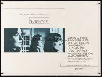 2p498 INTERIORS British quad '78 Diane Keaton, Mary Beth Hurt, directed by Woody Allen!