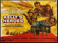 2p500 KELLY'S HEROES British quad '70 Clint Eastwood, Telly Savalas, Don Rickles, Sutherland, WWII