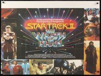 2p531 STAR TREK II British quad '82 The Wrath of Khan, Leonard Nimoy, William Shatner, sci-fi!