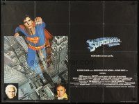 2p538 SUPERMAN British quad '78 comic book hero Christopher Reeve, Gene Hackman, Brando