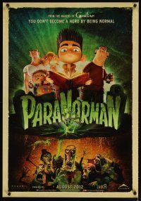 2p047 PARANORMAN advance Canadian 1sh '12 you don't become a hero by being normal!