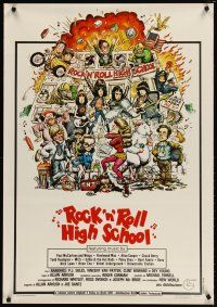 2p074 ROCK 'N' ROLL HIGH SCHOOL Italian 1sh '79 artwork of the The Ramones by William Stout!