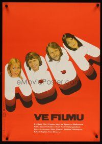 2p749 ABBA: THE MOVIE Czech 23x33 '79 Swedish pop rock, headshots of all 4 band members!