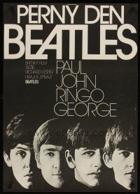 2p763 HARD DAY'S NIGHT Czech 23x33 R78 great image of The Beatles in first film, rock & roll classic