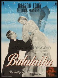 2p649 BALALAIKA Danish '39 Russian royalty, romantic image of Nelson Eddy & Ilona Massey!