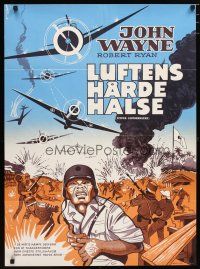 2p672 FLYING LEATHERNECKS Danish R71 Howard Hughes, Lundvald artwork of WWII battle!