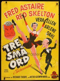 2p734 THREE LITTLE WORDS Danish '51 Gaston art of Astaire, Skelton & sexy dancing Vera-Ellen!
