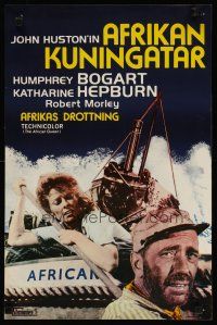 2p243 AFRICAN QUEEN Finnish R70s different image of Humphrey Bogart & Katharine Hepburn!