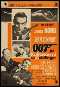 2p002 GOLDFINGER Finnish R60s great images of Sean Connery as James Bond + gold Shirley Eaton!