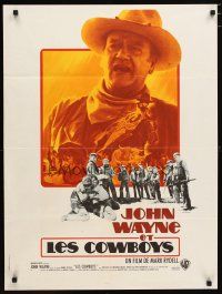 2p412 COWBOYS French 23x32 '72 big John Wayne gave these young boys their chance to become men!