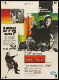 2p425 MARNIE French 23x32 '64 Sean Connery, Tippi Hedren, Alfred Hitchcock, different!