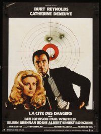 2p388 HUSTLE French 15x21 '76 Robert Aldrich, Burt Reynolds & sexy Catherine Deneuve by target!