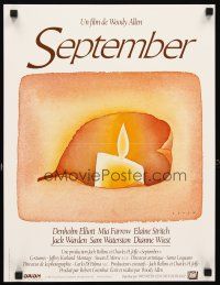 2p400 SEPTEMBER French 15x21 '87 Woody Allen, cool art of candle by Jean-Michel Folon!