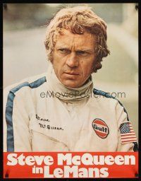 2p186 LE MANS red style teaser German '71 cool close up of race car driver Steve McQueen!
