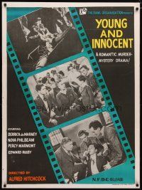 2p034 YOUNG & INNOCENT Indian R60s Alfred Hitchcock, romantic murder mystery!