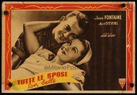 2p078 FROM THIS DAY FORWARD Italian 13x18 pbusta '46 Joan Fontaine works days, her husband nights!