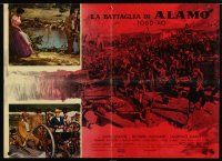 2p083 ALAMO set of 3 Italian lrg pbustas'61 Brown art of John Wayne & Widmark in War of Independence