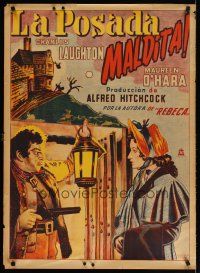 2p028 JAMAICA INN Mexican poster '39 Alfred Hitchcock, art of Leslie Banks & Maureen O'Hara!