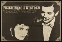 2p071 GONE WITH THE WIND Polish 27x38 R79 Erol art of Clark Gable & Vivien Leigh, all-time classic