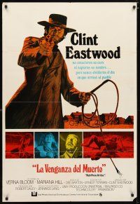 2p147 HIGH PLAINS DRIFTER Spanish R70s classic art of Clint Eastwood holding gun & whip!