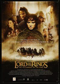 2p037 LORD OF THE RINGS: THE FELLOWSHIP OF THE RING DS Engish Thai poster '01 top cast over horses!