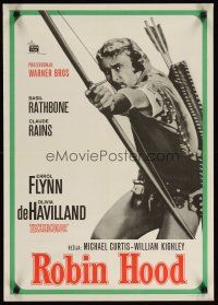 2p315 ADVENTURES OF ROBIN HOOD Yugoslavian R60s Errol Flynn as Robin Hood, Olivia De Havilland