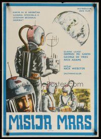 2p349 MISSION MARS Yugoslavian '68 Darren McGavin, a fantastic sci-fi adventure into the unknown!