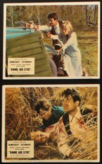 2r014 BONNIE & CLYDE 8 color English FOH LCs '67 classic crime duo Warren Beatty & Faye Dunaway!