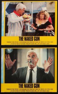 2r033 NAKED GUN 8 color English LCs '88 Leslie Nielsen in Police Squad crime classic, great image!