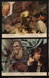 2r059 STAR WARS 8 8x10 mini LCs '77 Luke Skywalker, Obi-Wan, Darth Vader, Han Solo, Princess Leia!