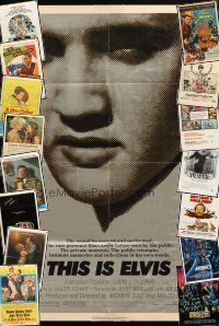 2s003 LOT OF 63 FOLDED ONE-SHEETS '54 - '84 This is Elvis, Big Sleep, Postman Always Rings Twice