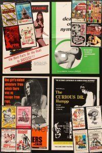2s072 LOT OF 20 CUT PRESSBOOKS FROM SEXPLOITATION MOVIES '60s-70s sexy advertising art & photos!