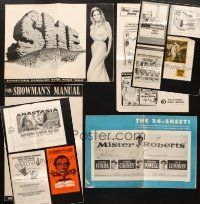 2s083 LOT OF 11 CUT PRESSBOOKS '50s-70s She, Mister Robers, Anastasia, Moby Dick & more!