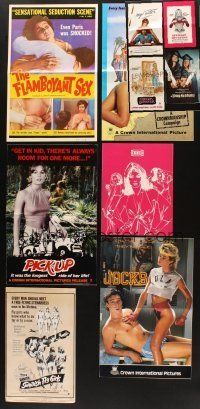 2s084 LOT OF 10 UNCUT SEXPLOITATION PRESSBOOKS '60s-70s lots of great sexy images!
