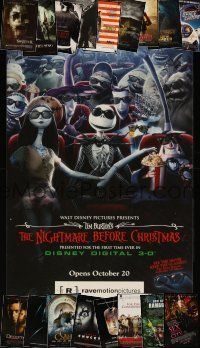 2s209 LOT OF 47 UNFOLDED MINI POSTERS '90s-00s Nightmare Before Christmas 3-D & many more!