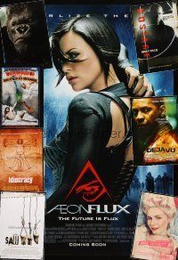2s236 LOT OF 23 UNFOLDED DOUBLE-SIDED ONE-SHEETS '95 - '06 Aeon Flux, Saw, Idiocracy & more!