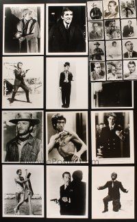 2s323 LOT OF 24 MALE STARS REPRO 8X10 STILLS '90s Chaplin, Eastwood, Bogart, Bruce Lee & more!