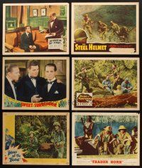2s051 LOT OF 6 LOBBY CARDS '40s-50s Trader Horn, Home of the Brave, Steel Helmet & more!