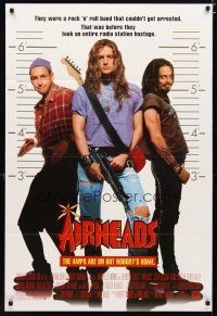 2t024 AIRHEADS style B DS 1sh '94 rockers Adam Sandler, Brendan Fraser & Steve Buscemi!