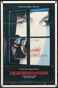 2t075 BEDROOM WINDOW 1sh '86 Steve Guttenberg holds Isabelle Huppert, Elizabeth McGovern!