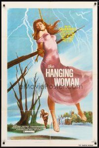 2t081 BEYOND THE LIVING DEAD 1sh '74 The Hanging Woman, wild horror artwork!vtf