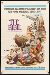 2t082 BIBLE 1sh '67 directed by John Huston & he played Noah, huge all-star cast!
