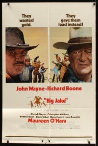 2t086 BIG JAKE 1sh '71 Richard Boone wanted gold but John Wayne gave him lead instead!
