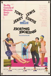 2t114 BOEING BOEING 1sh '65 Tony Curtis & Jerry Lewis in the big comedy of nineteen sexty-sex!