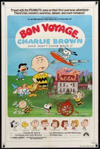 2t116 BON VOYAGE CHARLIE BROWN 1sh '80 Peanuts, Charles M. Schulz art, Snoopy!