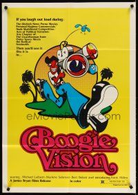 2t117 BOOGIEVISION 1sh '70s James Bryan directed wacky comedy, Frank Millen, cool art!