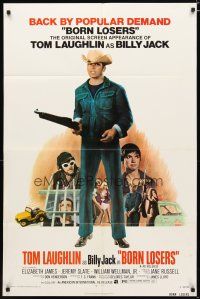 2t120 BORN LOSERS 1sh R74 Tom Laughlin directs and stars as Billy Jack, sexy motorcycle image!