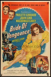 2t130 BRIDE OF VENGEANCE 1sh '49 Paulette Goddard, John Lund, Macdonald Carey