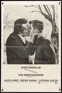2t135 BROTHERHOOD 1sh '68 Kirk Douglas gives the kiss of death to Alex Cord!