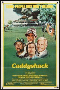 2t145 CADDYSHACK 1sh '80 Chevy Chase, Bill Murray, Rodney Dangerfield, golf comedy classic!